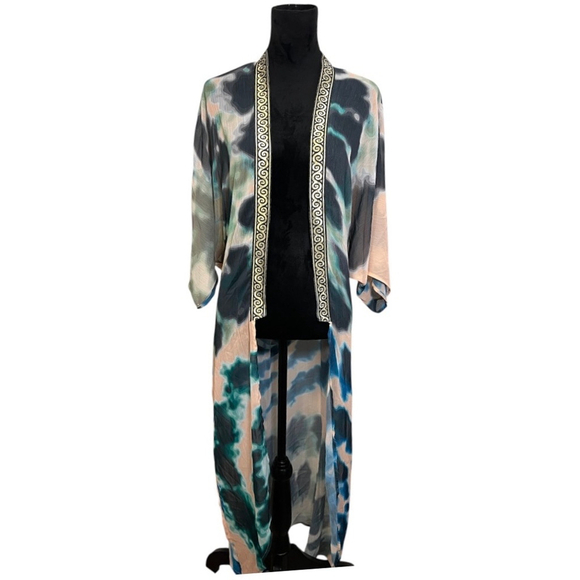 Suki So Kimono Blue Peach - Picture 4 of 9